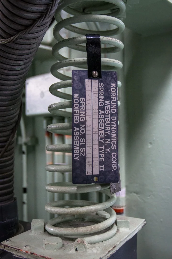 Another of the springs that protect the main control room from the shock of a nuclear explosion in the vicinity of the base