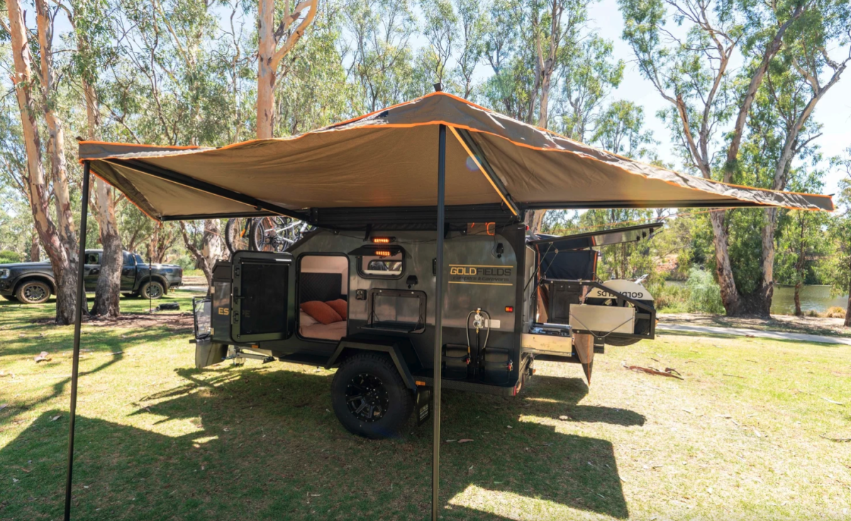 Indestructible teardrop camper is a literal escape pod ready to vanish