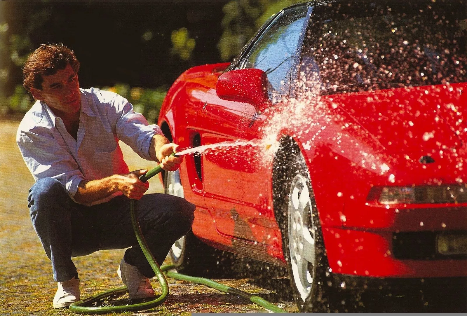In the video Racing Is In My Blood, Senna can be seen spinning the wheels on the NSX