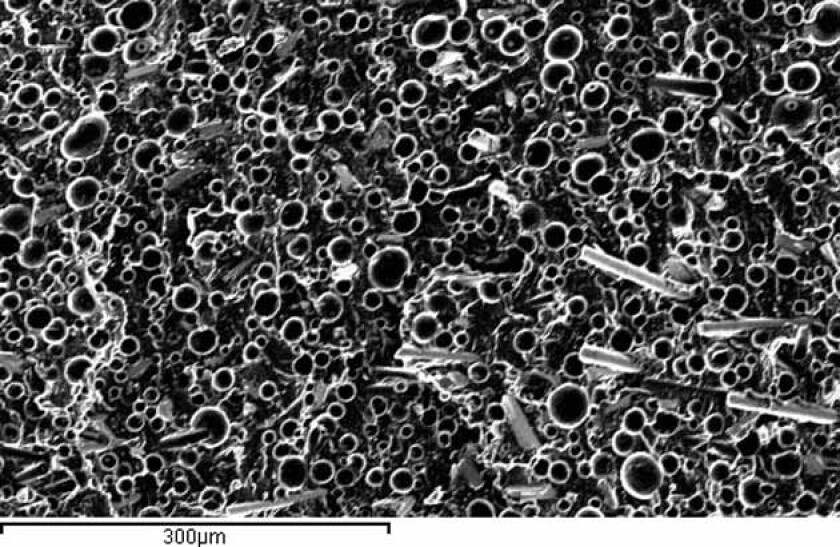The microscopic honeycomb structure of the MuCell plastic