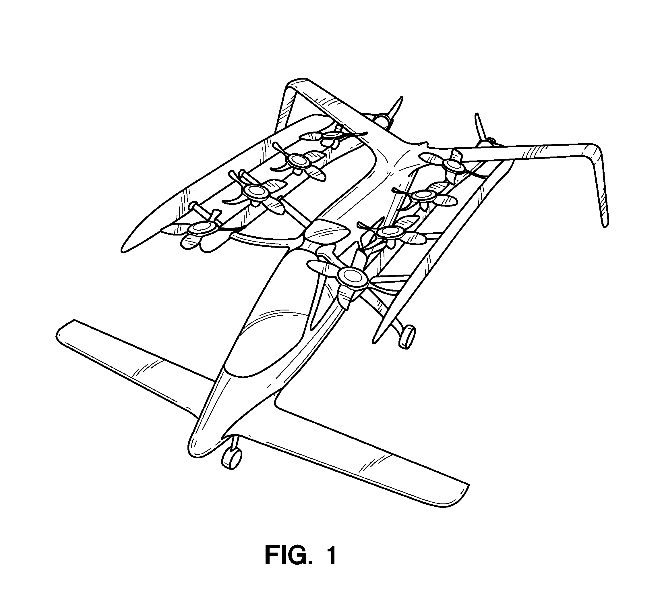 The concept features wings mounted fore and aft