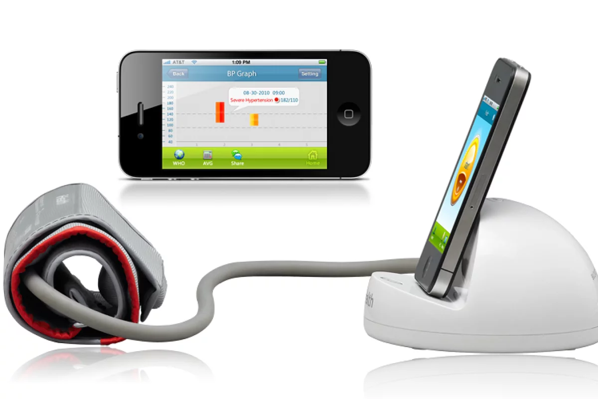 The iHealth Blood Pressure Monitoring System and iHealth Scale allow users to measure and track their blood pressure and weight via their iPhone, iPod touch or iPad