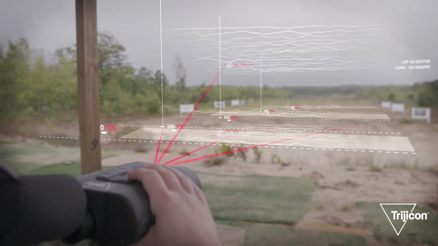 By reading the doppler shift in the wavelength of laser energy reflected by particulate matter in the air, the Ventus can give you a three-dimensional reading on what the wind is up to at six points between you and a target