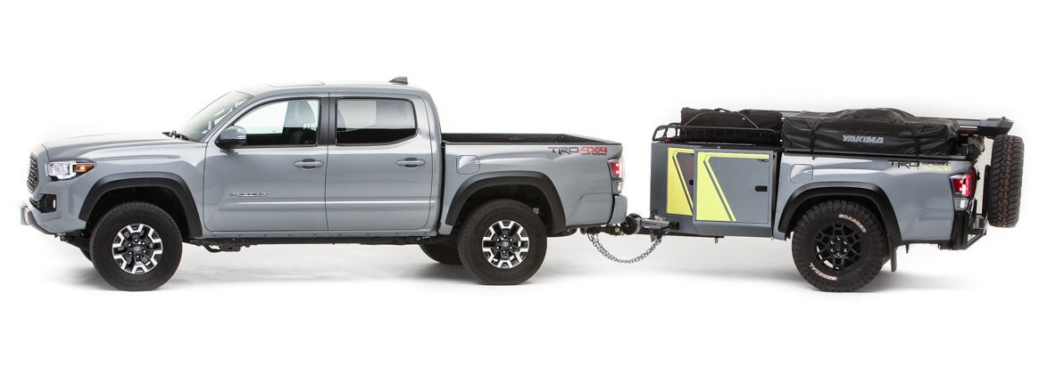 Color-matched Tacoma pickup and Tacoma trailer