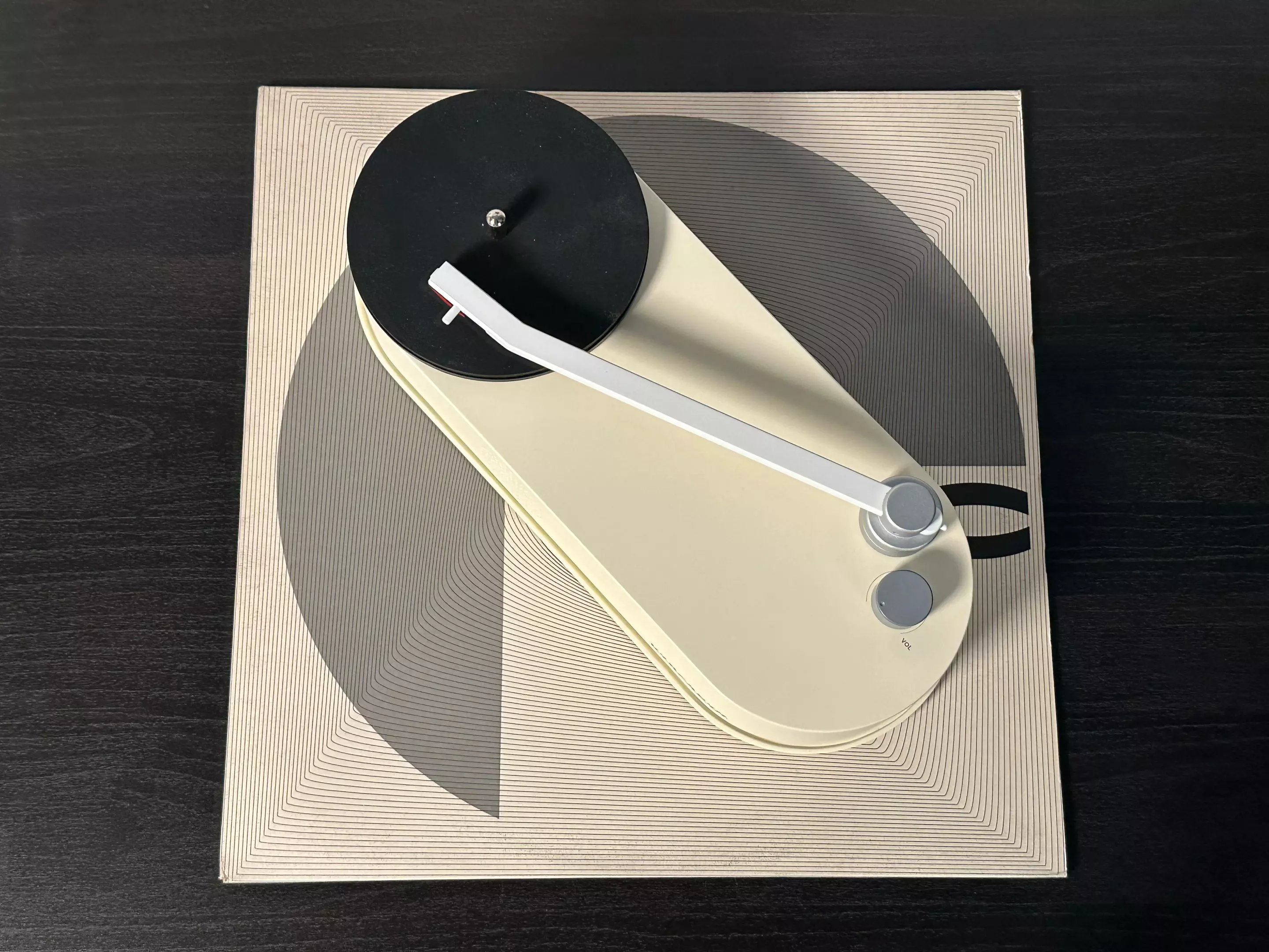 The design is said to hark back to a time when vinyl was king