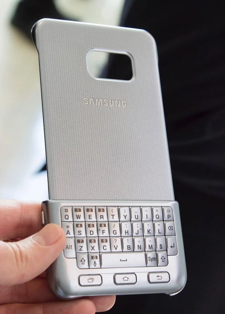 When you aren't using it, just slide the keyboard onto the back of the phone (case)