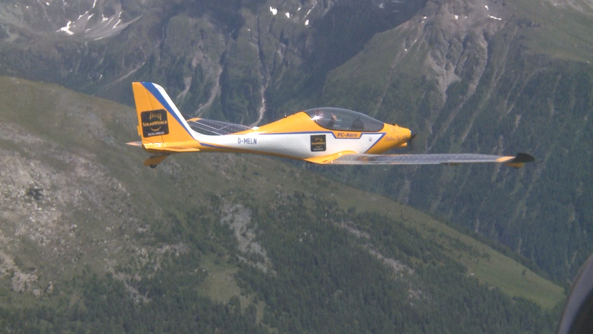 The Elektra One Solar on its way across the Alps