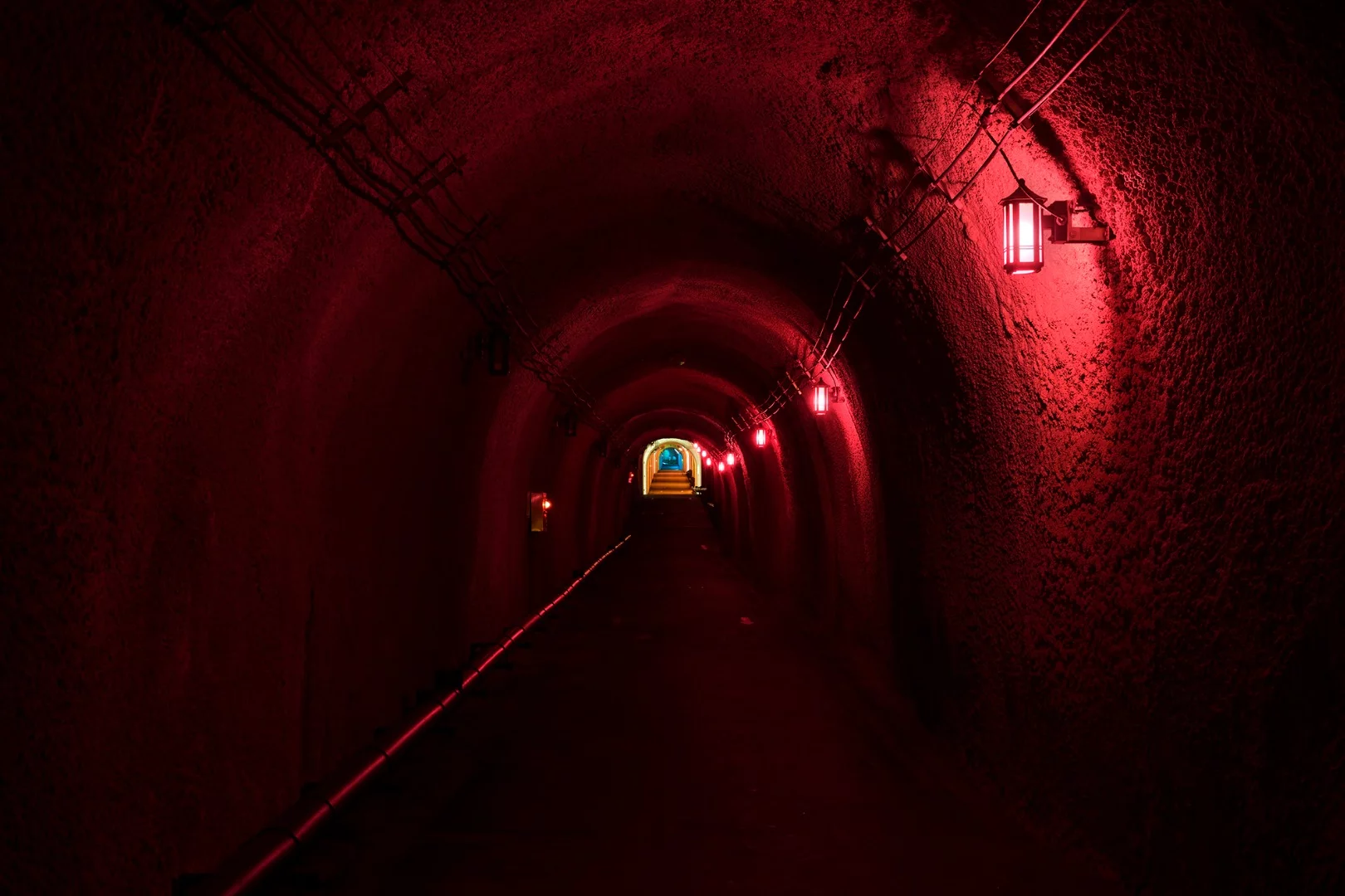 The "Earth" installation at the Kiyotsu Gorge Tunnel