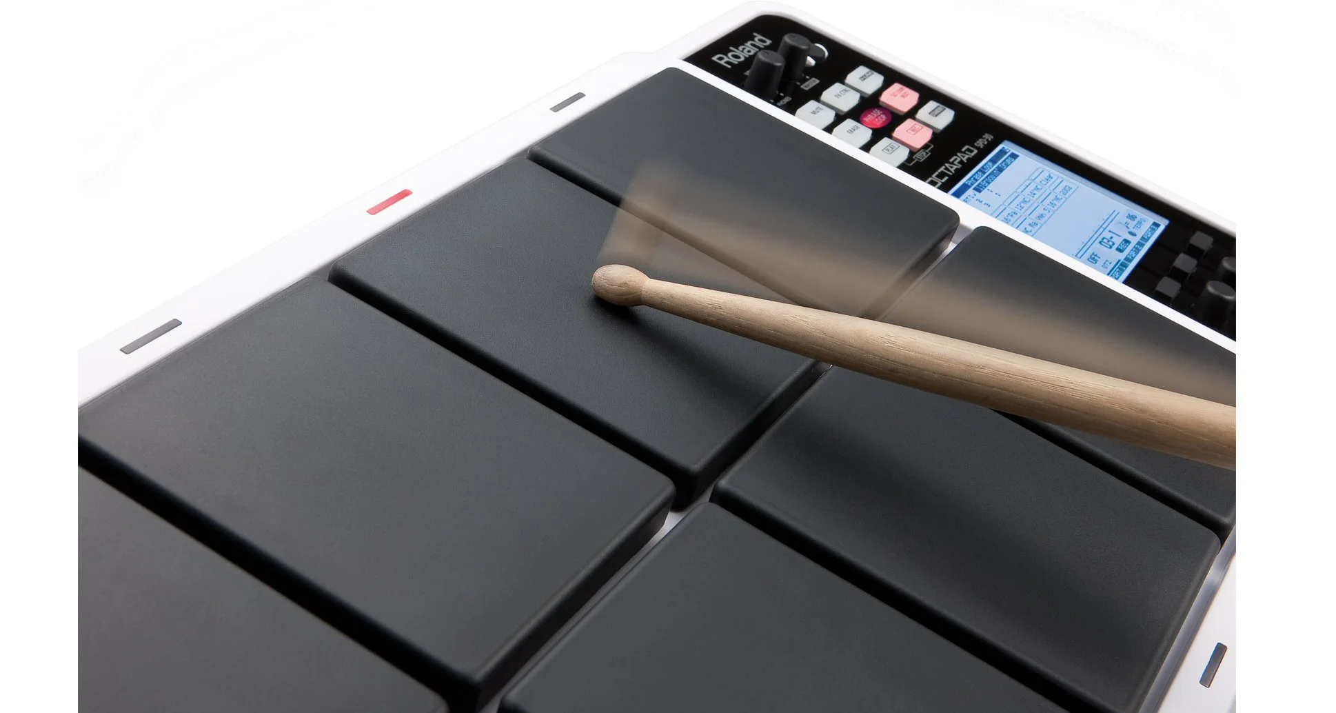 The OCTAPAD SPD-30 digital percussion pad from Roland features hundreds of instrument sounds from around the globe and 50 different kits