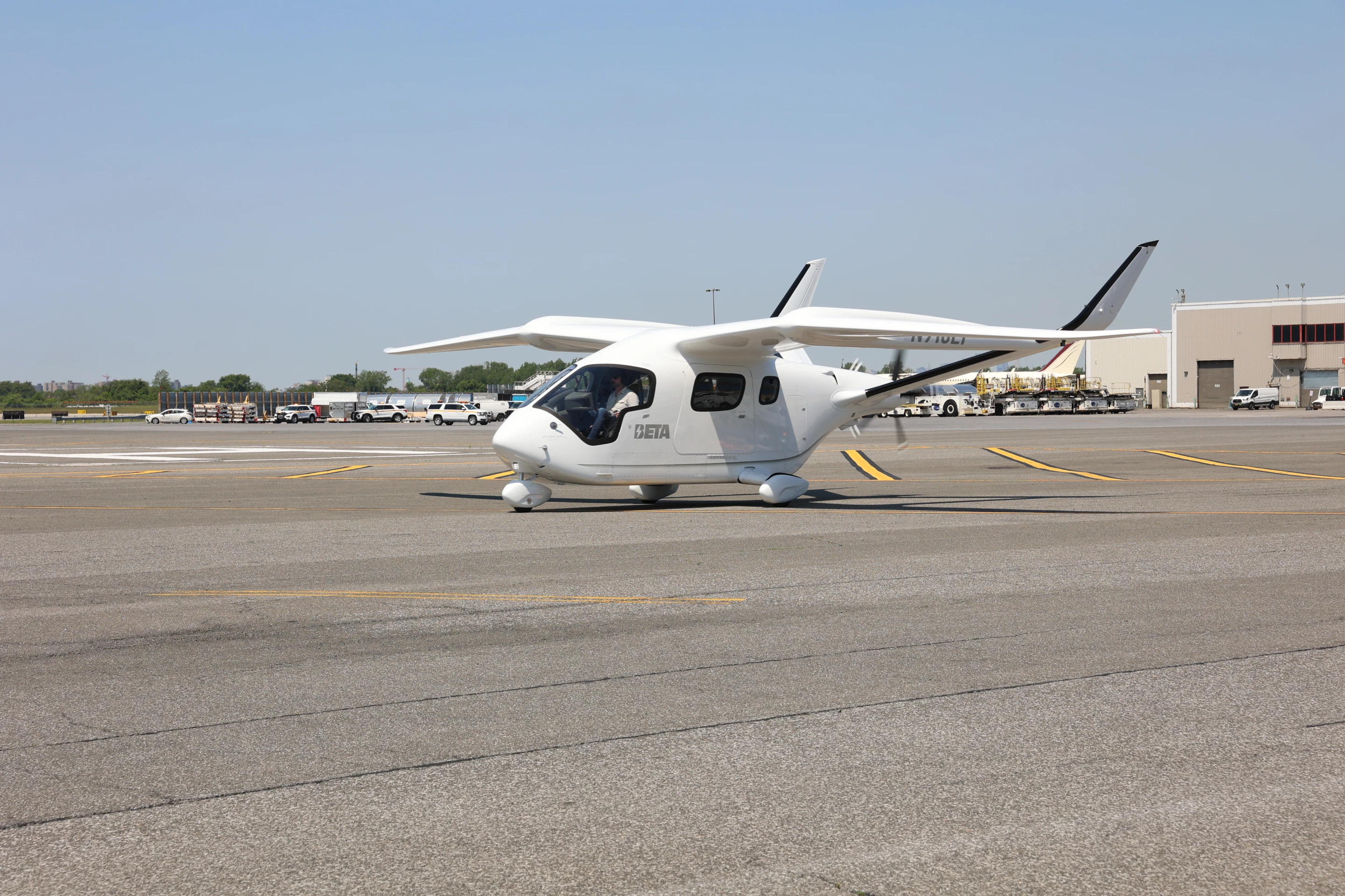 The ALIA electric CTOL aircraft has seating for a pilot plus co-pilot/passenger up front, and room for four passengers in the back
