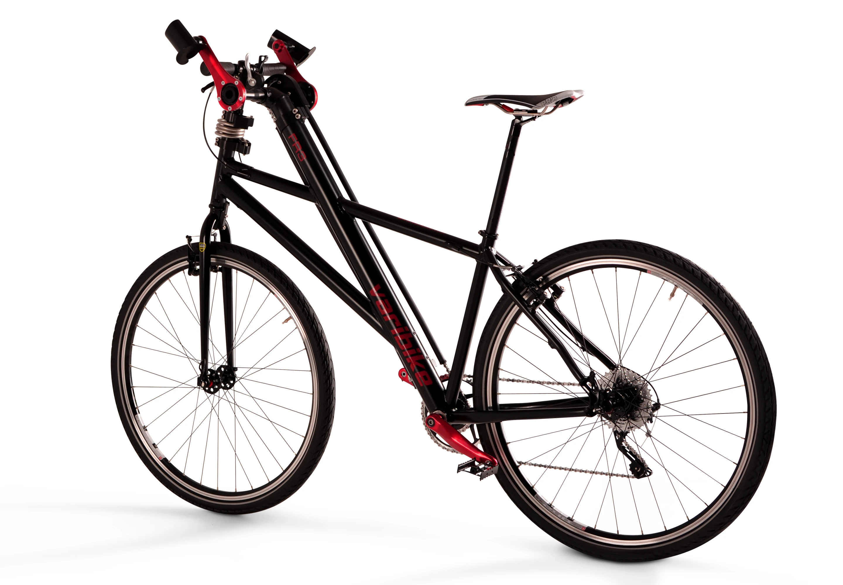 A rubber-sheathed chain drive connects the arm cranks to the main drivetrain