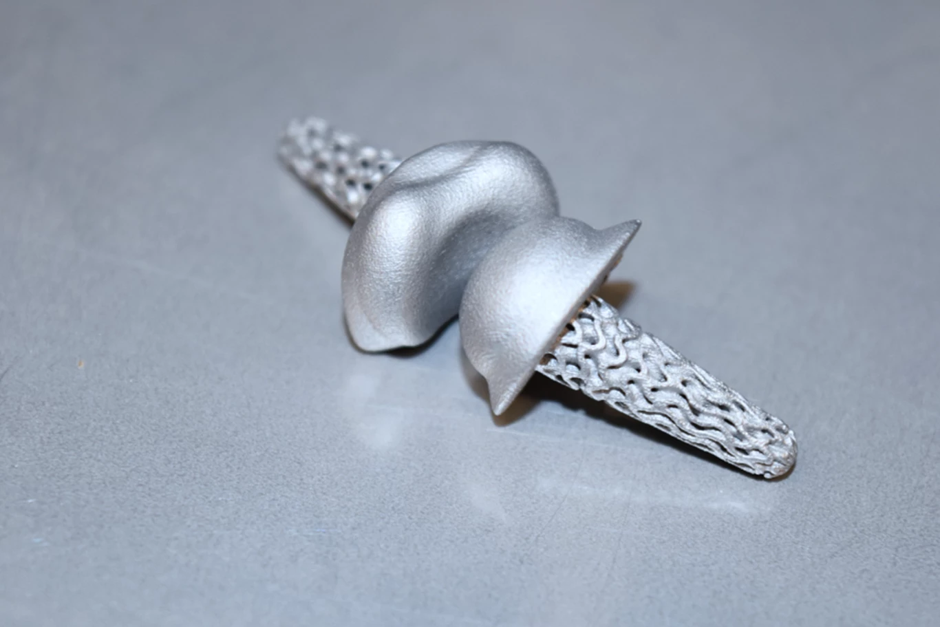 One of Fraunhofer's prototype 3D-printed titanium custom finger joints