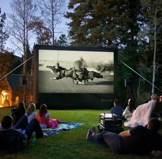 Open Air Cinema is available in four sizes ranging from 9 x 5 ft up to 20 x 11 ft