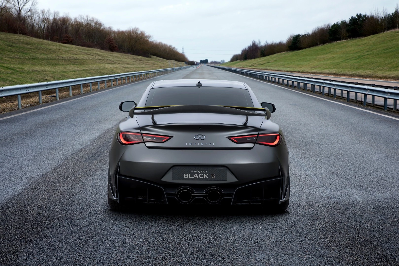 The wing on the Infiniti Project Black S is a touch boy-racer