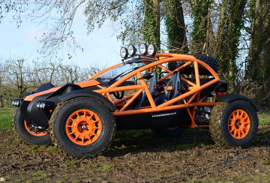 The Ariel Nomad features a steel tube chassis