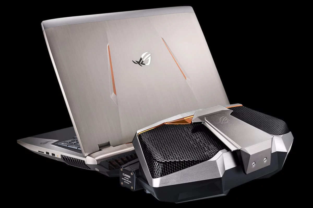 The machine can be plugged into a desk-bound liquid-cooling unit that allows for some serious overclocking