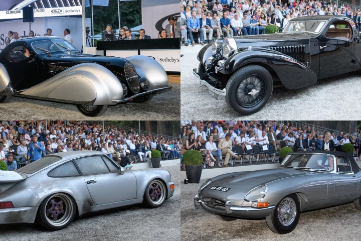 Two French cars topped the sales chart, a non-competition E-Type set a model record, and a 24-year-old Porsche Carrera RSR was sold, still in the original wrapper.