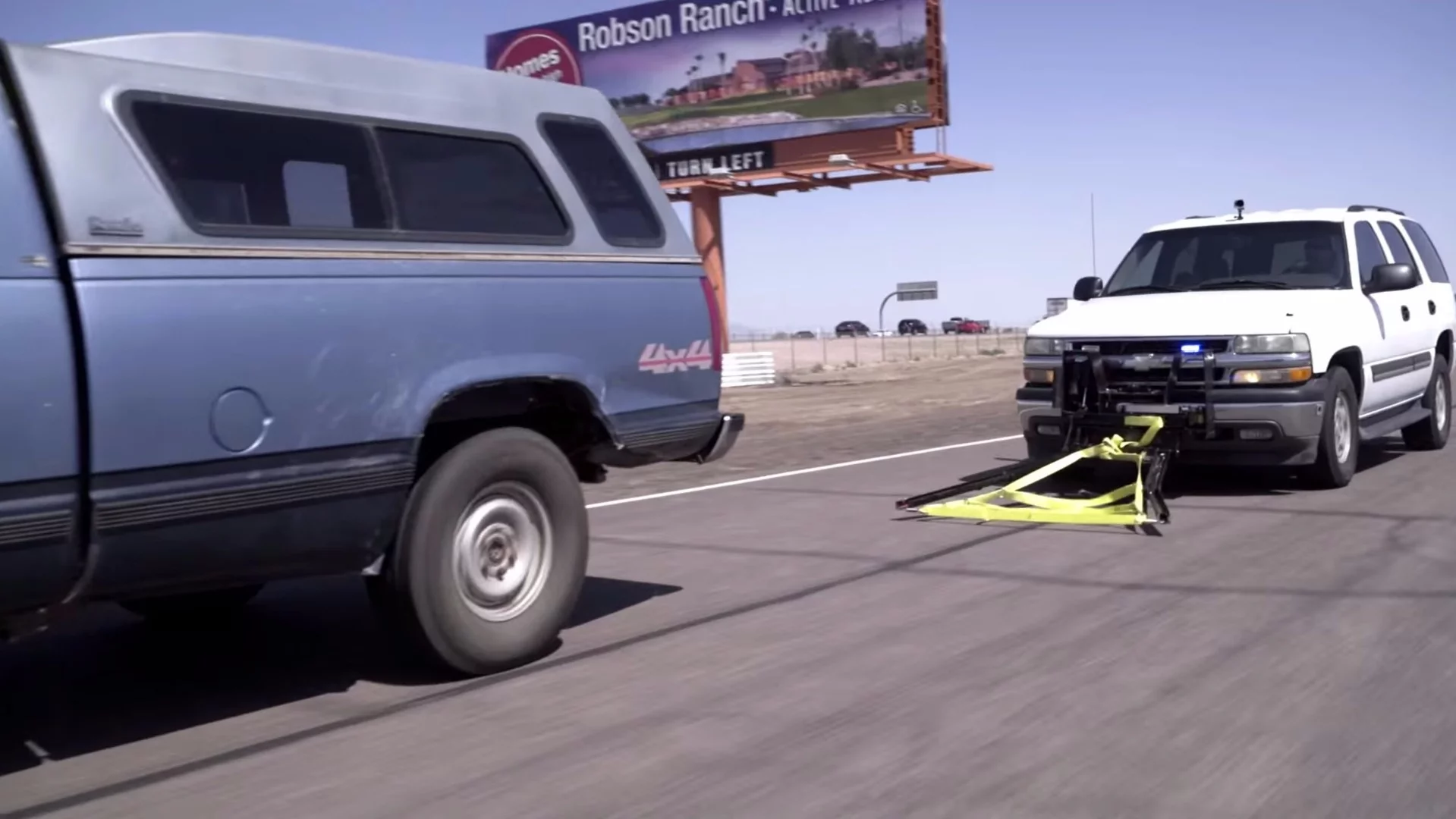 The Grappler: the police pursuit vehicle needs to get very close to deploy the grappler - but not quite as close as for a PIT manoeuver
