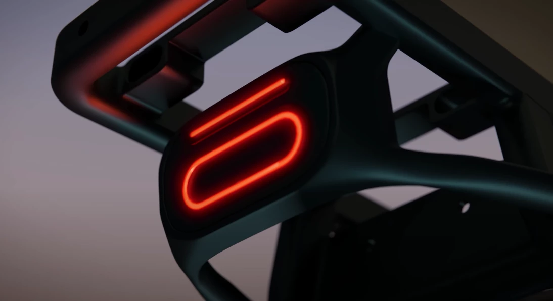 The Crate includes both a brake light and adjustable-beam headlight