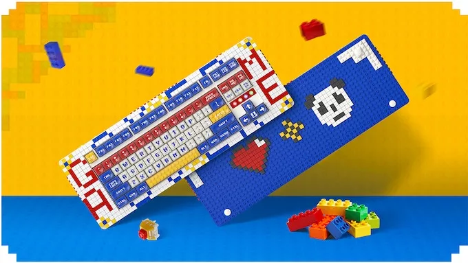 The Pixel keyboard can be customized with Lego bricks