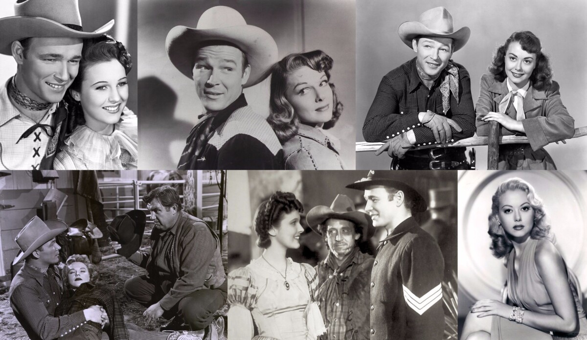 Rogers and some of his early female lead actors.