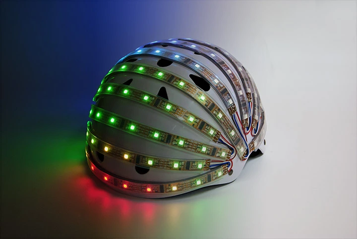 The LumaHelm, minus its translucent cover