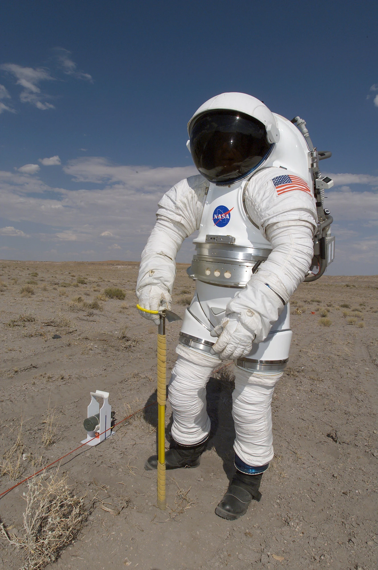 An prototype hard suit (Image: NASA)