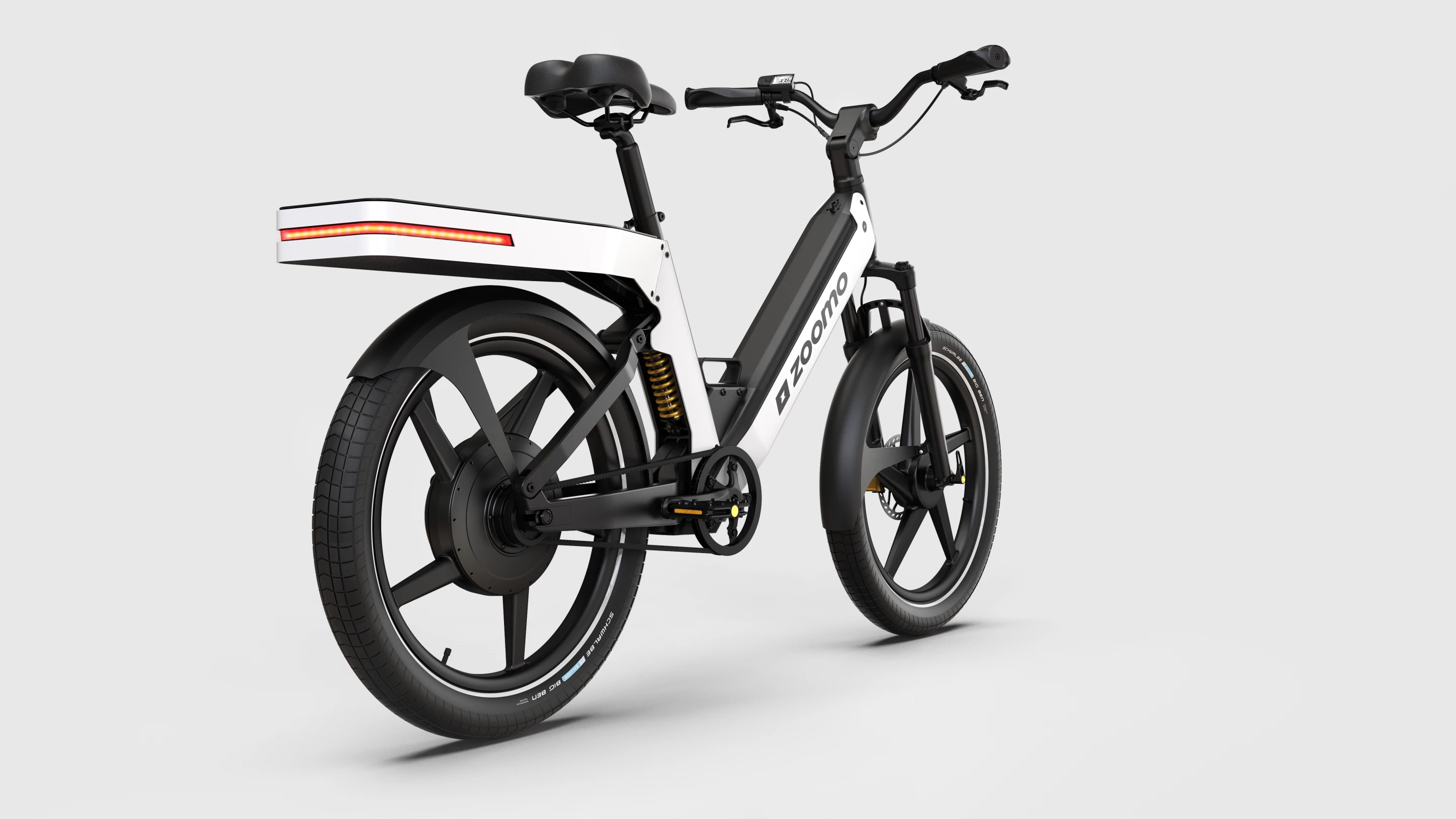 A rear hub motor that can be electronically set to Class 2 or Class 3, a base removable battery of 1 kWh, integrated LED lighting and full suspension
