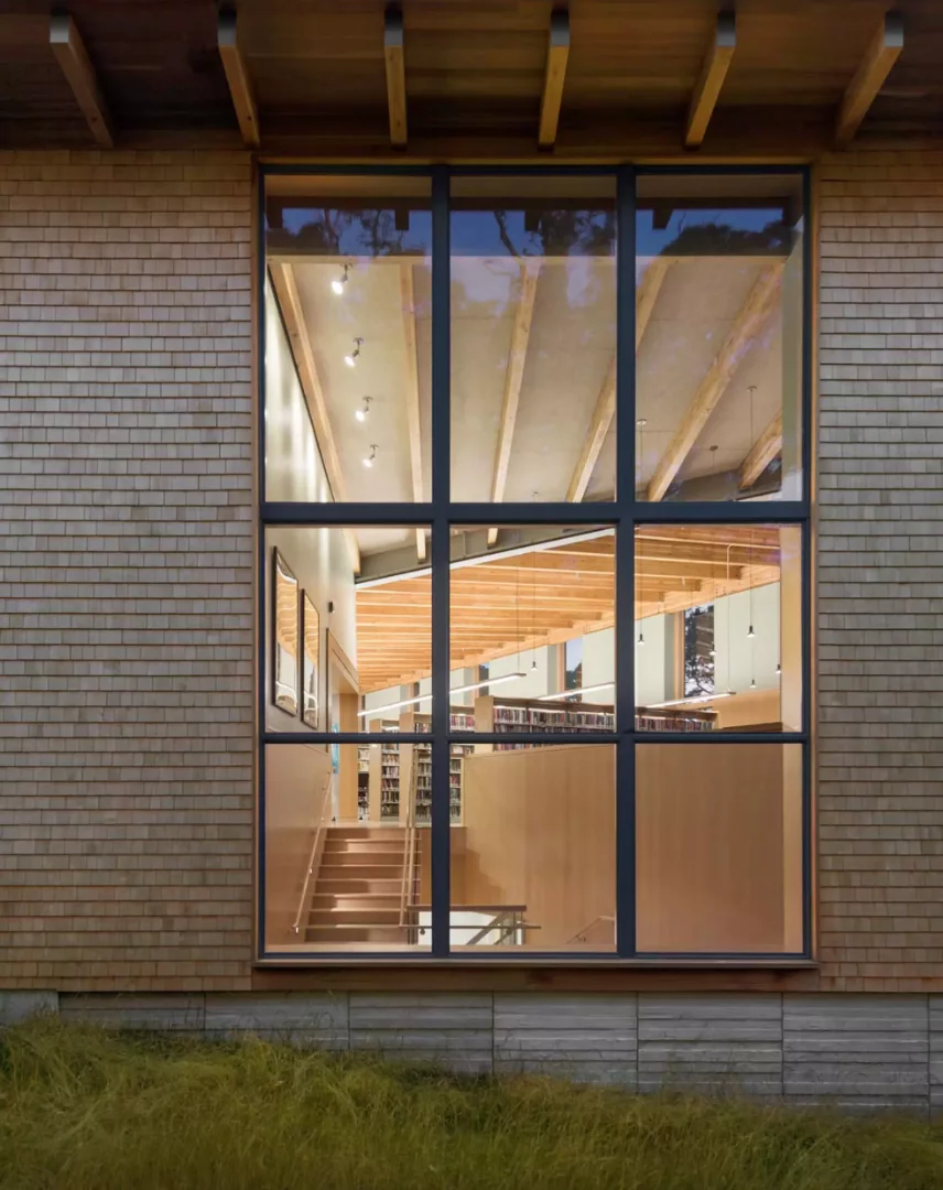 Recipient of a 2018 AIA/ALA Library Building Awards for excellence in architectural design: Eastham Public Library in Massachusetts by Oudens Ello Architecture
