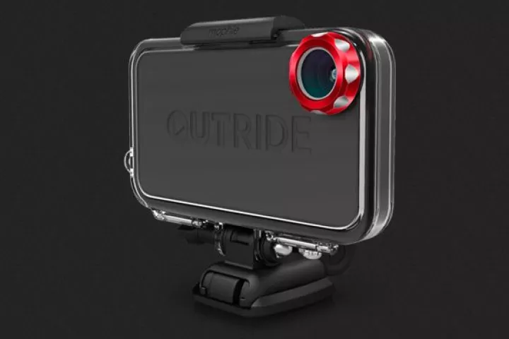 The mophie OUTRIDE case allows the iPhone 4 or 4S to be used as an actioncam