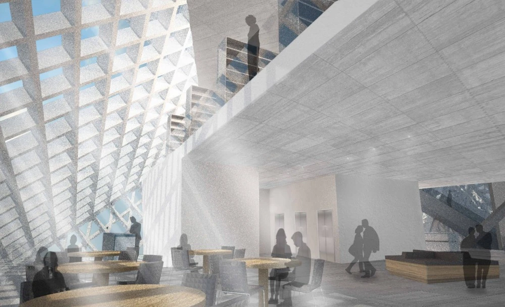 The OODA concept for the center includes an extensive research library (image: OODA)