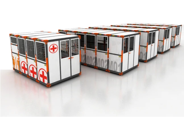 The Modularflex folding emergency shelter