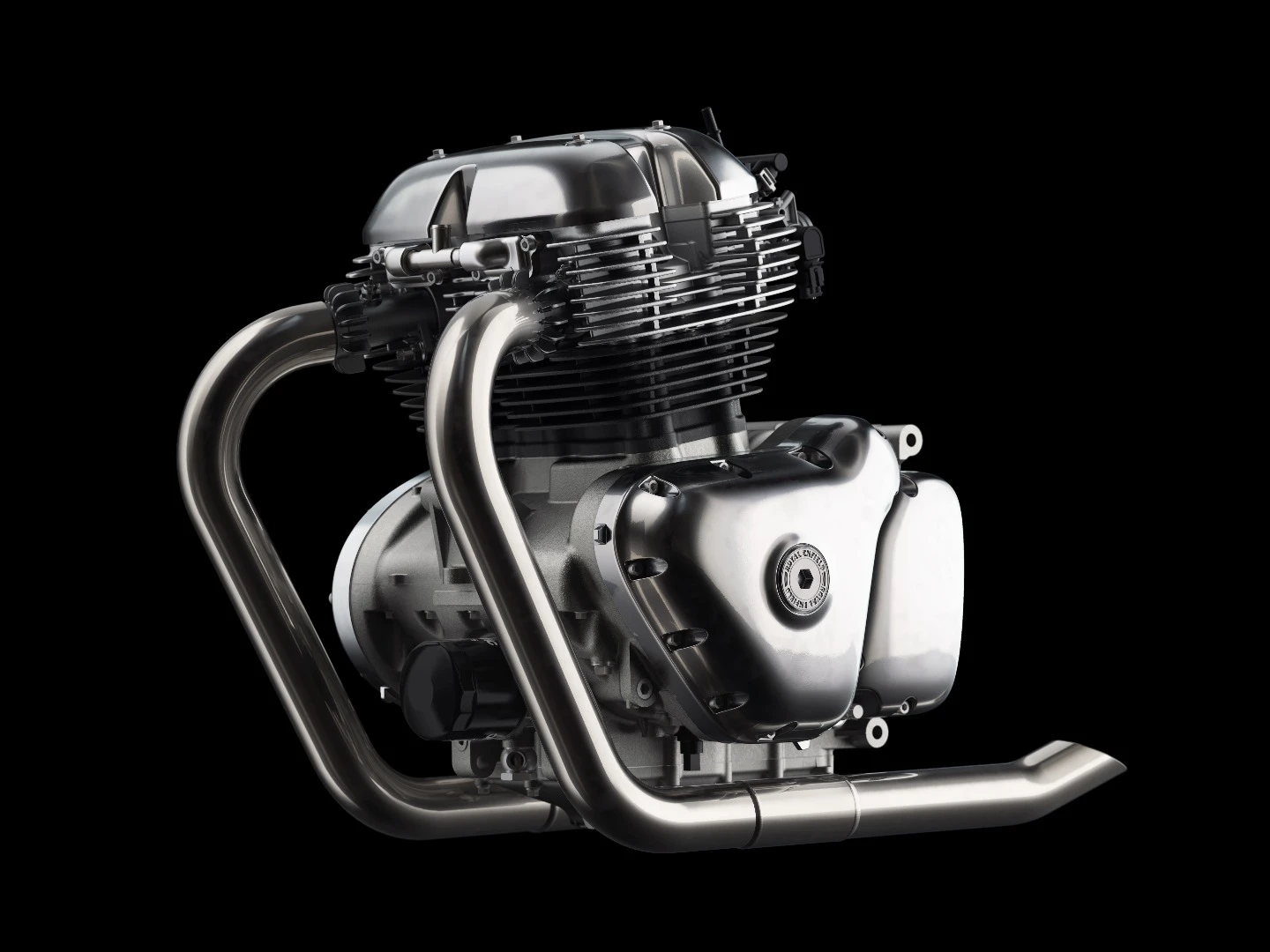 The new 648 cc lump stays true to its style heritage with its air cooling fins and lashings of chrome