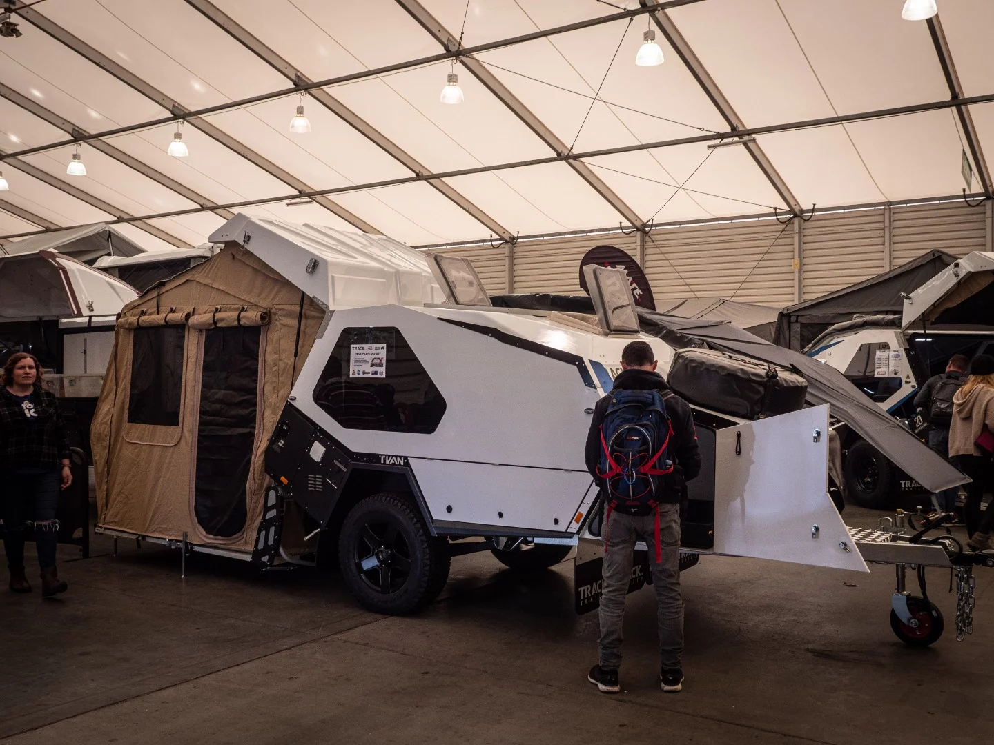 The Track TVAN Zenith with the rear tent out