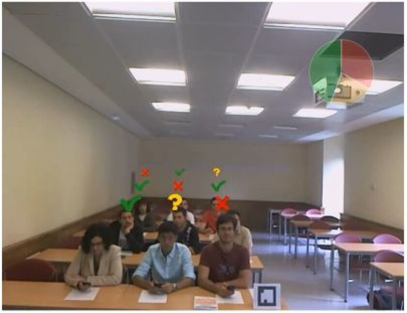 A sample output from the AR glasses