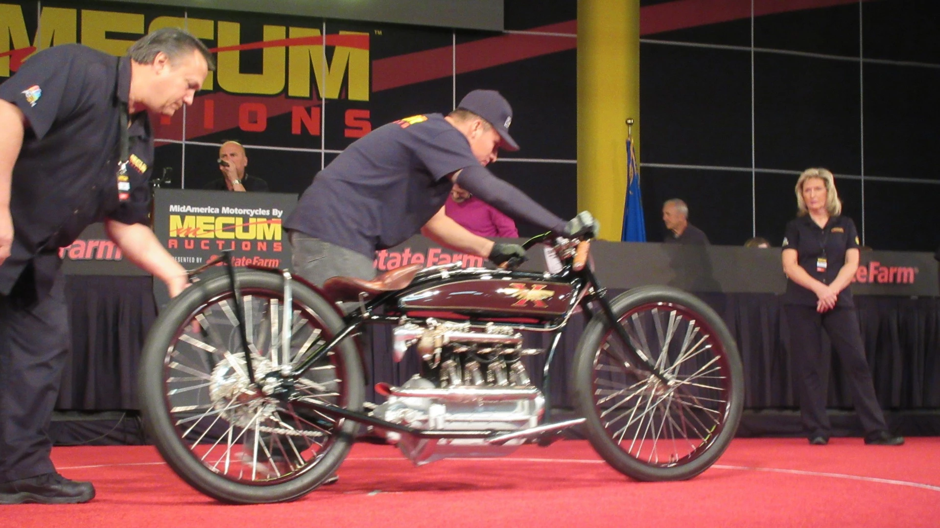 $79,750 – 1917 Henderson Board Tracker - Mecum Lot F69 is a unique Henderson four board tracker, the only Henderson board track race bike known to exist.