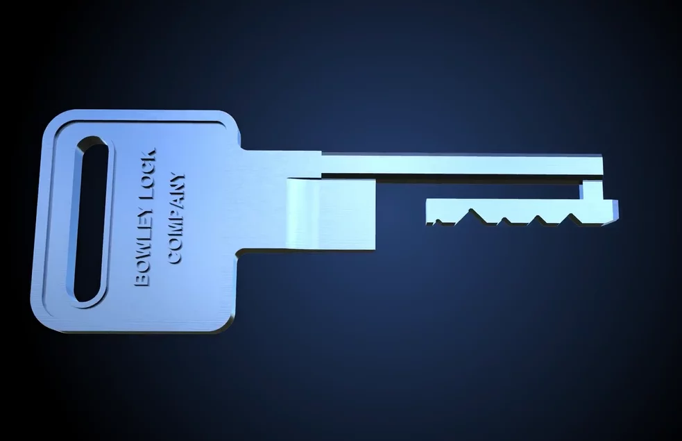 The unique Bowley Lock key