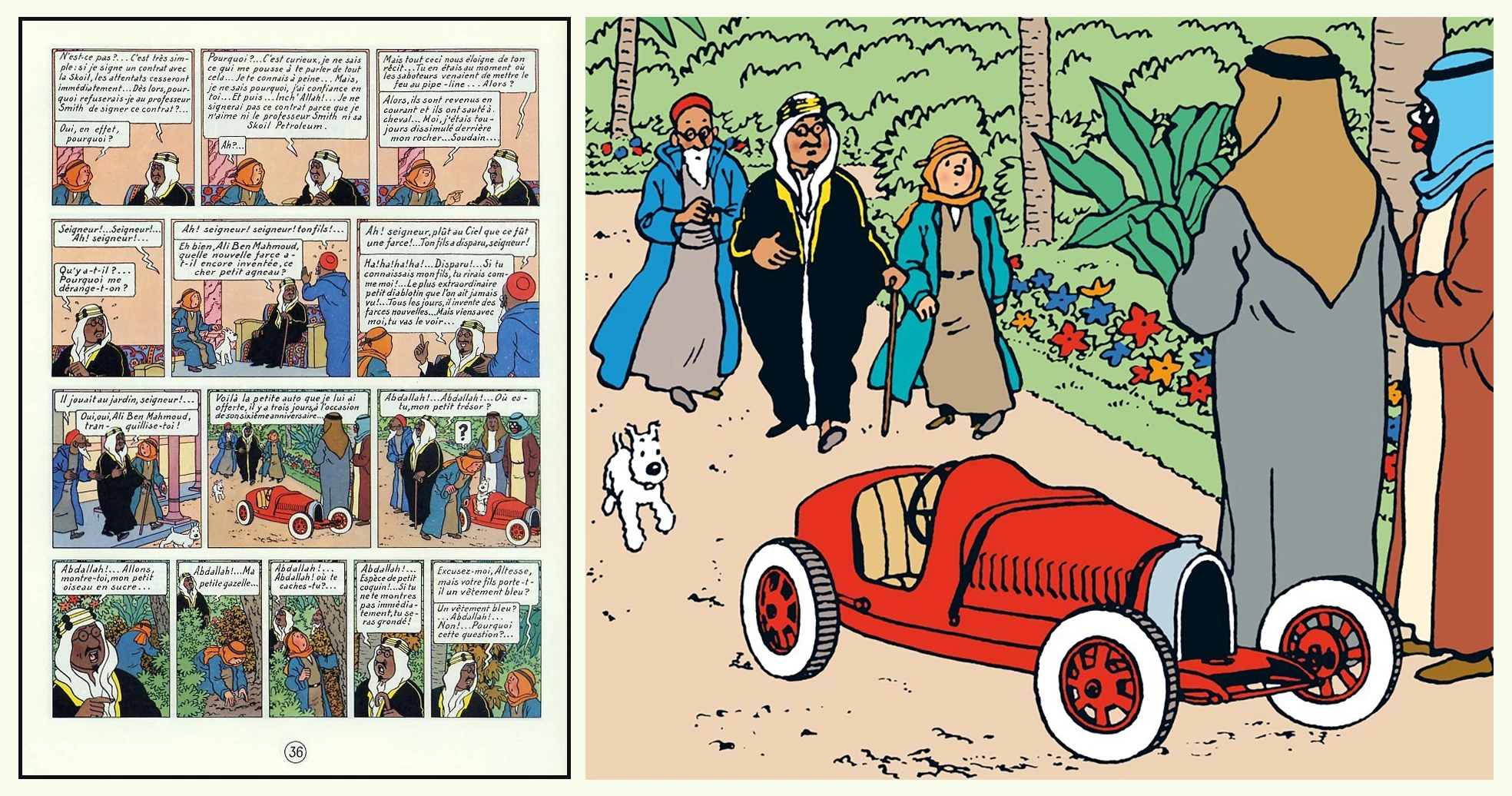TinTin comics were the European mass-circulation youth media of the 1920s and 1930s - in many ways the period equivalent of the Simpsons TV shows in that they made reference to significant cultural events. One such event was the Bugatti Baby and the Prince of Morocco. The Bugatti Baby became a focal point of media coverage on many levels.