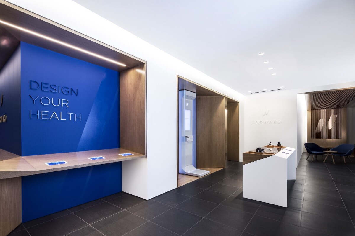 The reception area in a Forward medical clinic