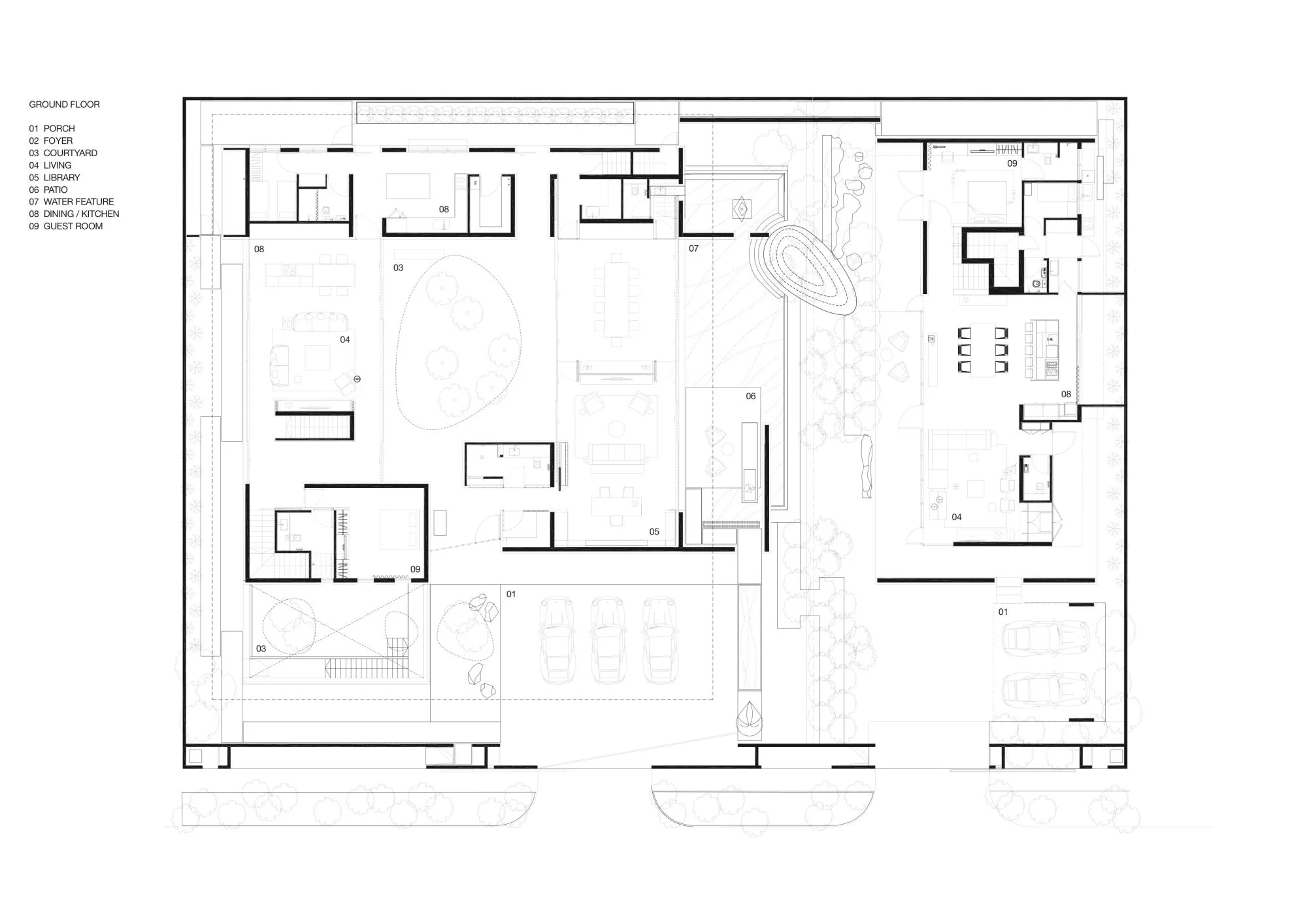 Architectural drawing of The Wall House (Image: FARM)
