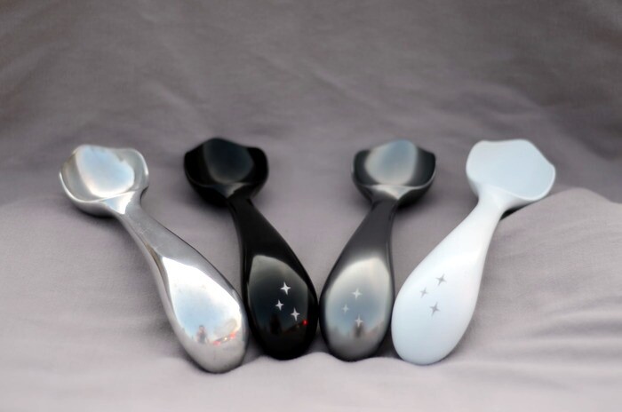 The Midnight Scoop is available in its natural aluminum form and with ebony, graphite or moonstone coatings