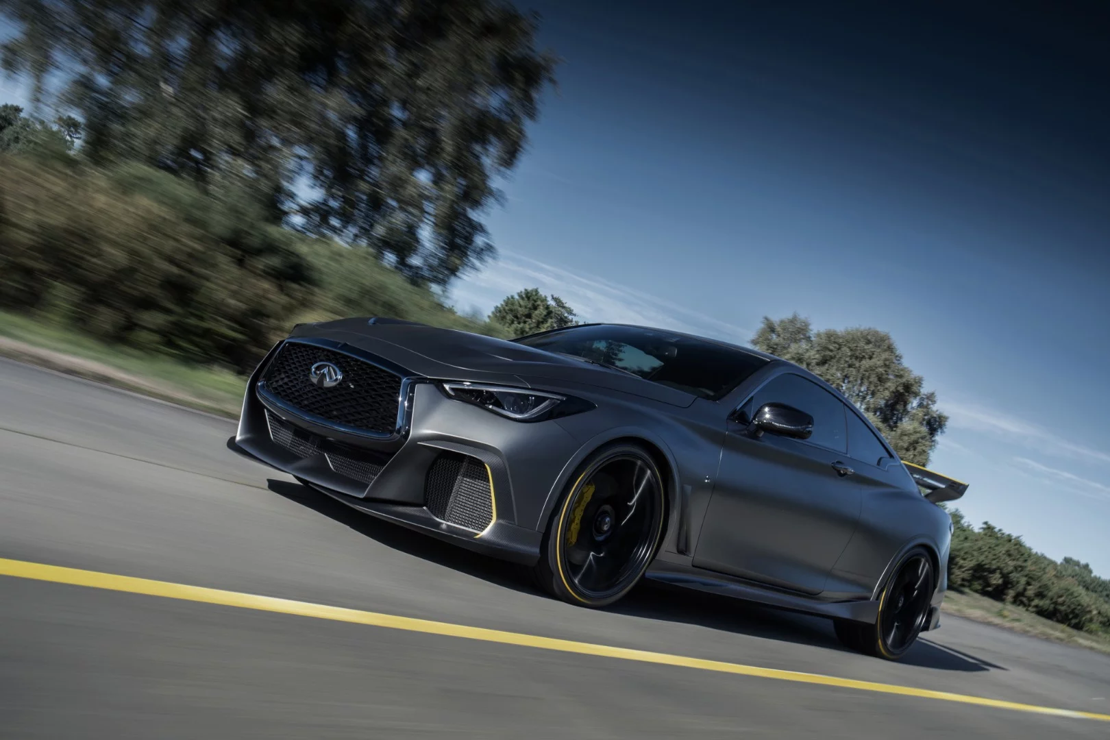 The Infiniti Project Black S runs the 0-62 mph in under 4 seconds