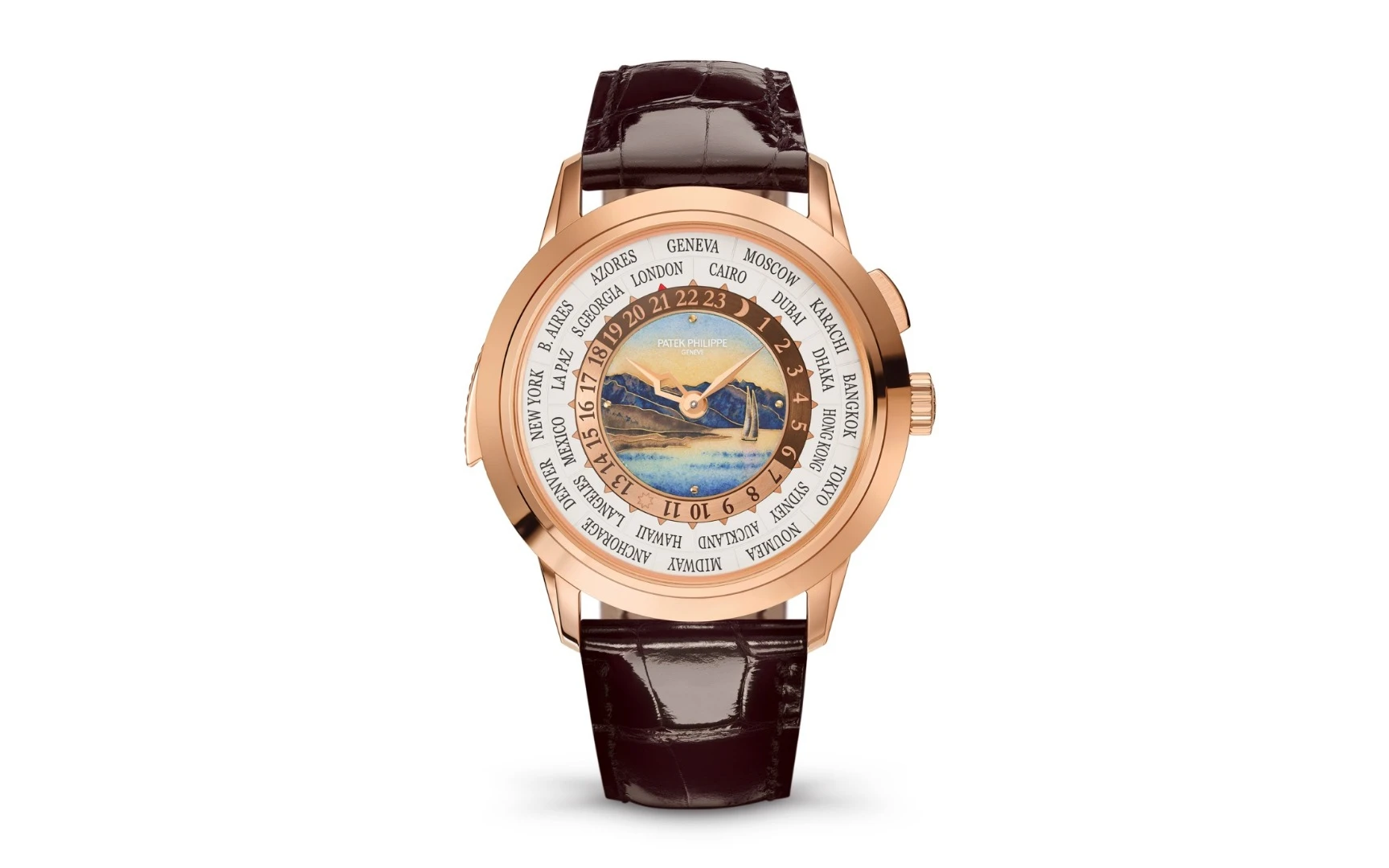 The Patek Phillipe World Time Repeater combines world time and repeater functions in a production mechanical wristwatch