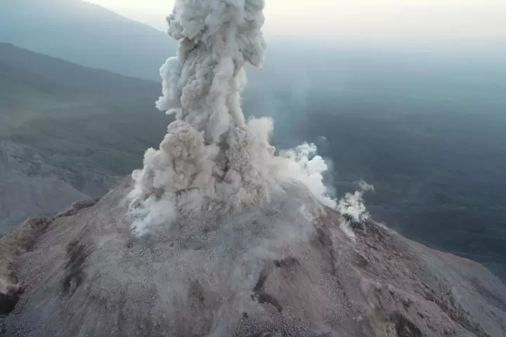 The Santa Maria volcano in Guatemala