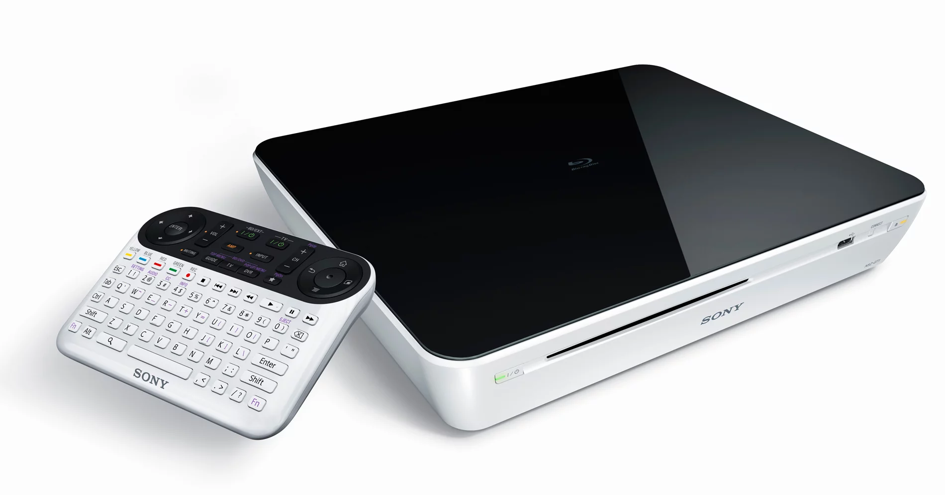 The NSZ-GT1 Blu-ray Disc Player and remote