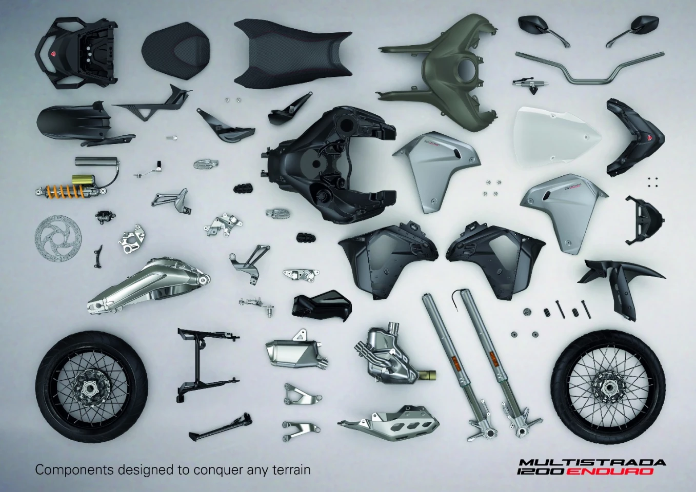 A look at some of the new pieces Ducati created for the Enduro