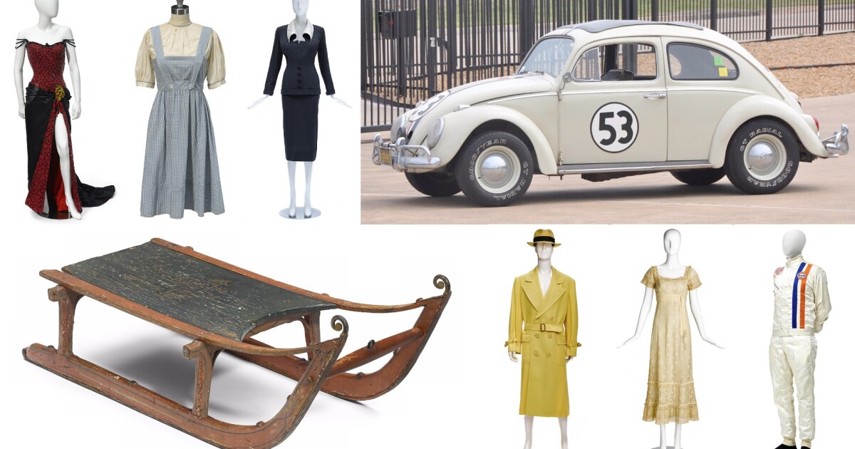 Movie memorabilia royalty goes to auction today