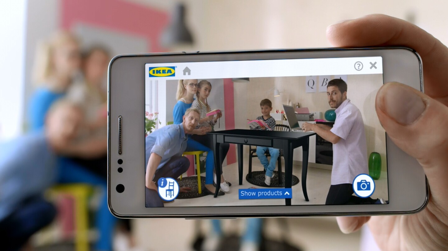 IKEA catalog uses augmented reality to give a virtual preview of