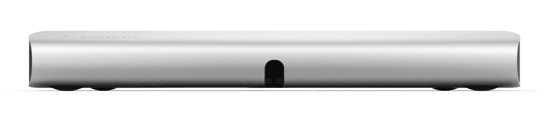 Belkin's Thunderbolt Express Dock has a cable channel that feeds a cable from the rear to the front
