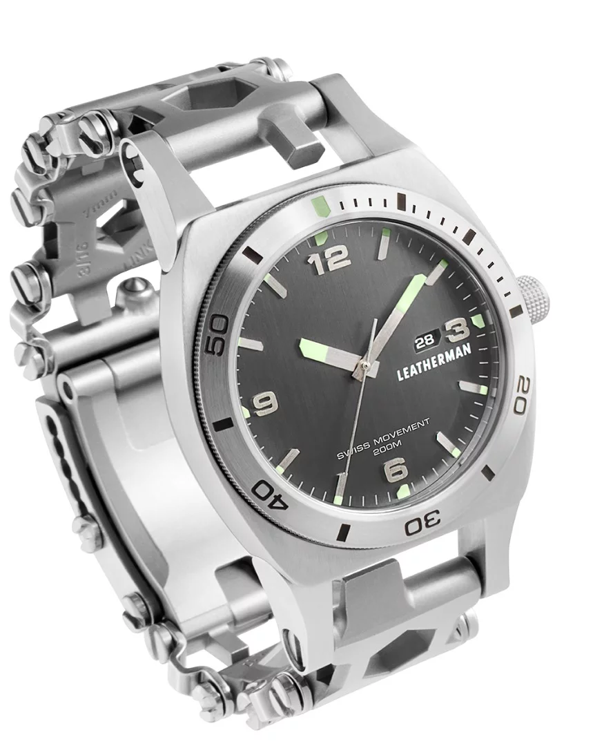 The Leatherman Tread Tempo is designed to work as a multitool with no drop in its usefulness as a watch